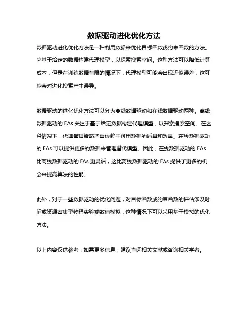 数据驱动进化优化方法