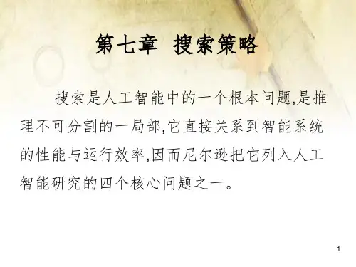 搜索策略讲义课件