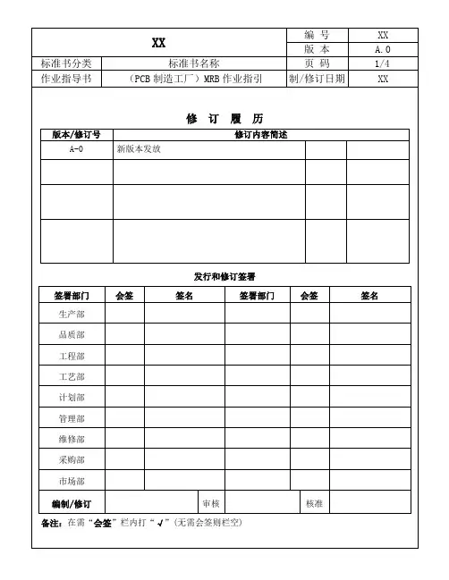 (PCB制造工厂)MRB作业指引