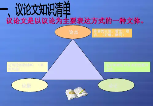 初中语文人教九年级上册第二单元议论文阅读 课件