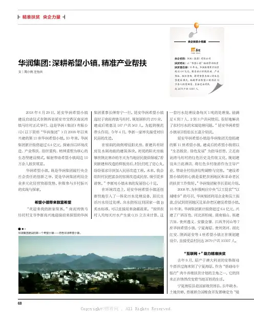 华润集团：深耕希望小镇，精准产业帮扶