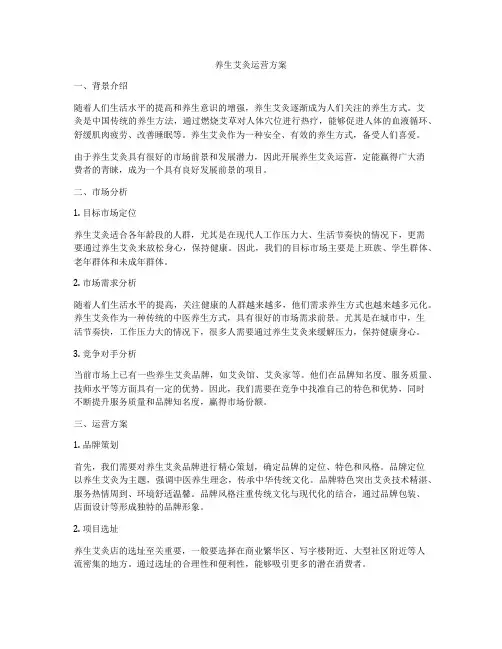 养生艾灸运营方案