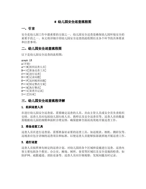 幼儿园安全巡查流程图