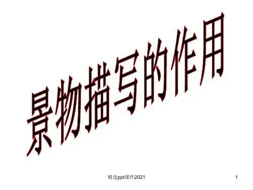 场景描写作用ppt课件