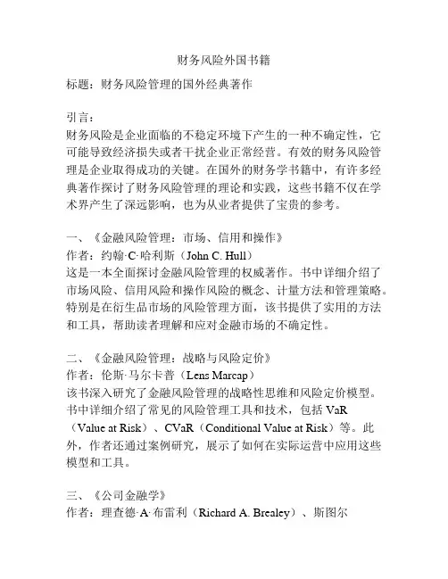 财务风险外国书籍