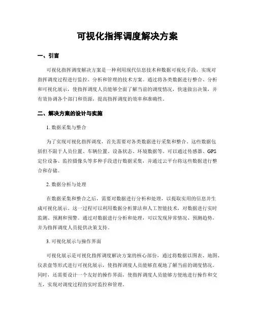 可视化指挥调度解决方案