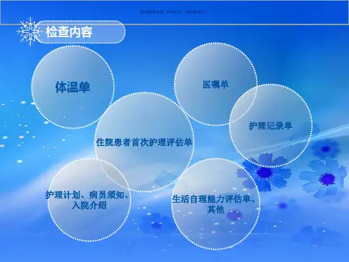 护理文件书写质量考核标准