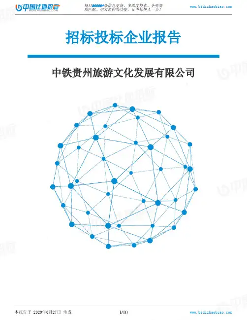 中铁贵州旅游文化发展有限公司-招投标数据分析报告