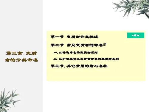 变质岩基本特征