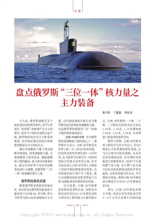 盘点俄罗斯“三位一体”核力量之主力装备