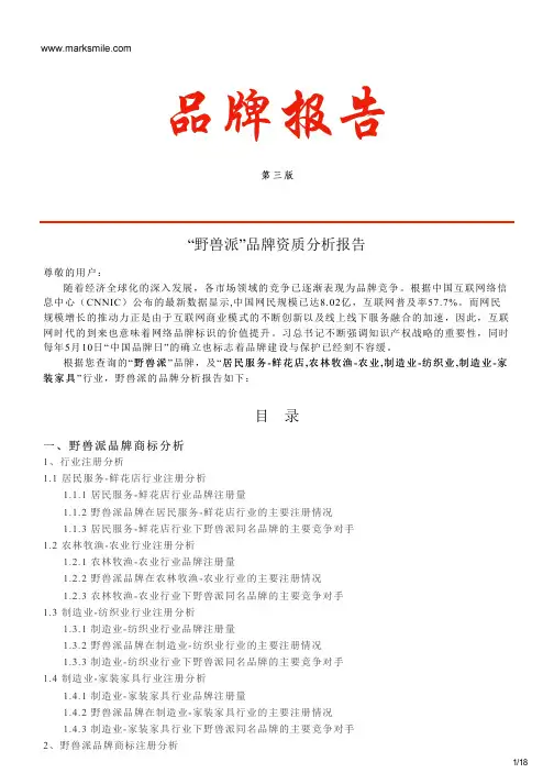 野兽派的品牌资质分析报告