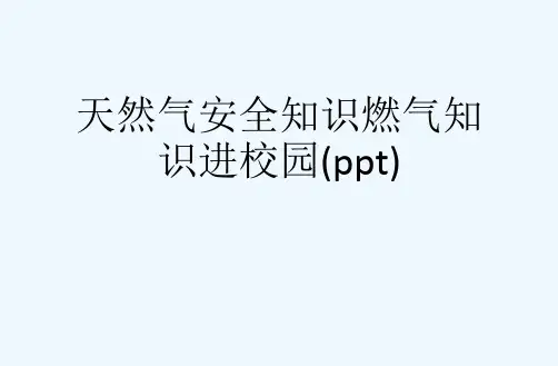 天然气安全知识燃气知识进校园(ppt)