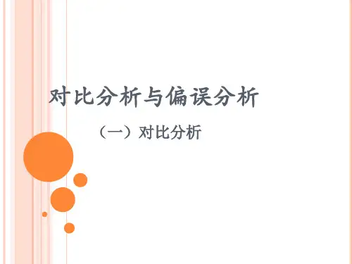 第二语言习得：对比分析与偏误分析课件