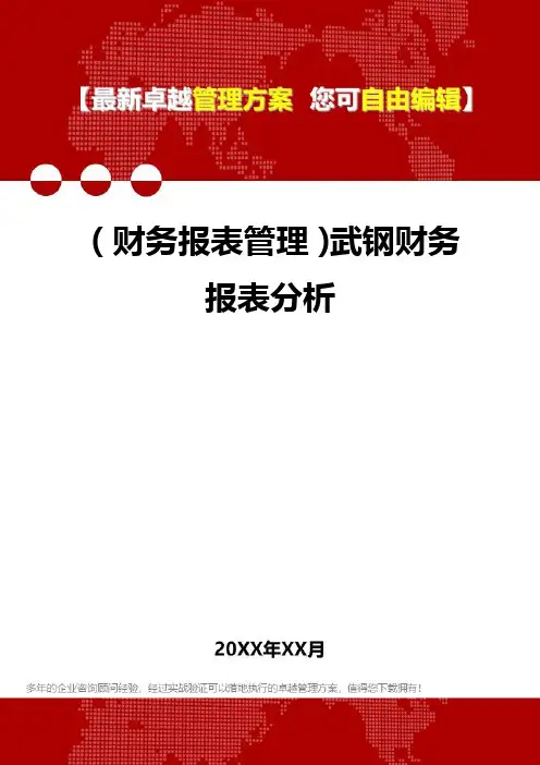 2020年(财务报表管理)武钢财务报表分析