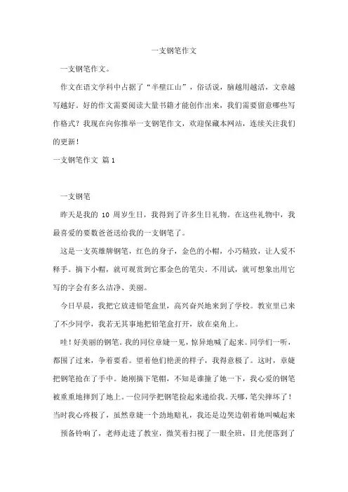一支钢笔作文
