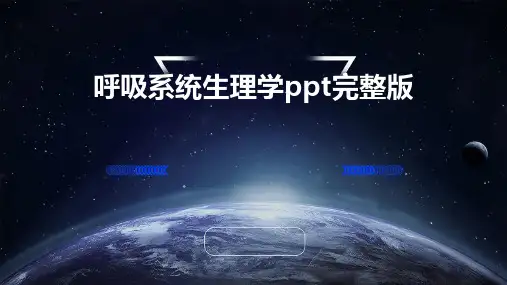 呼吸系统生理学ppt完整版
