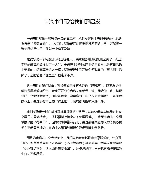 中兴事件带给我们的启发