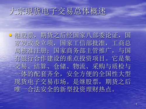 大宗现货电子交易PPT课件