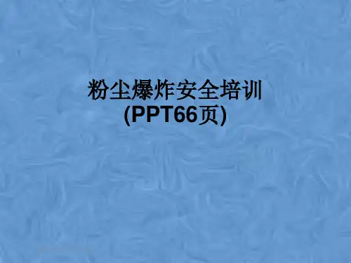 粉尘爆炸安全培训(PPT66页)
