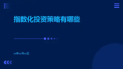 指数化投资策略有哪些