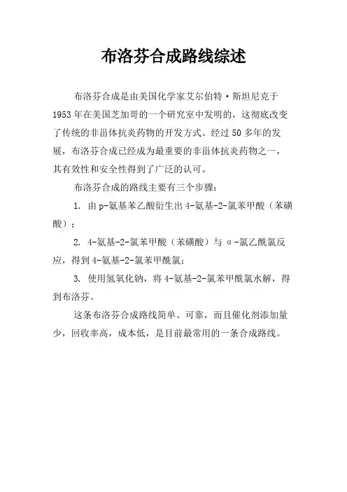 布洛芬合成路线综述