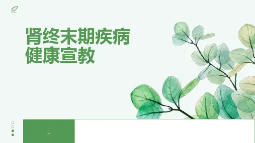 肾终末期疾病健康宣教