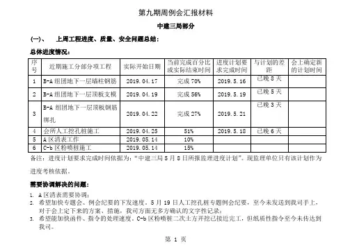 第九周5月24日周例会材料