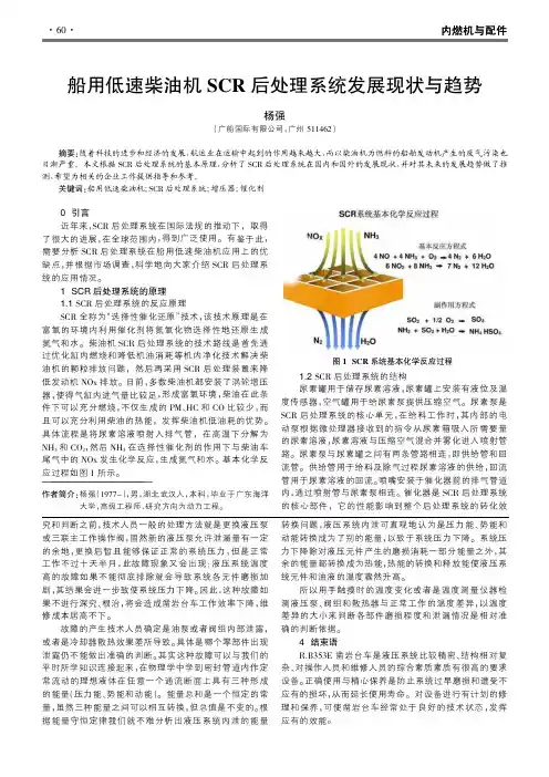船用低速柴油机SCR后处理系统发展现状与趋势