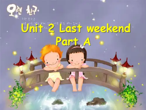 人教版六年级英语下册《Last weekend》PPT课件(4篇)