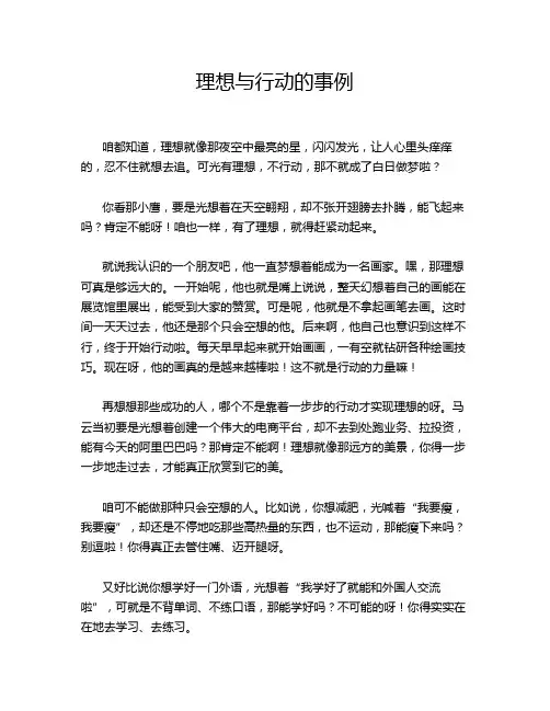 理想与行动的事例