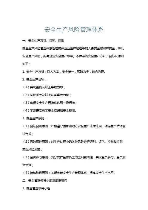安全生产风险管理体系