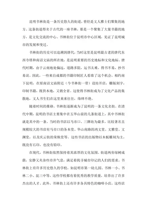 昆明书林街的故事