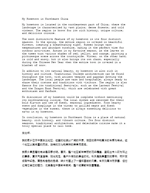 英语我的家乡,作文东北版
