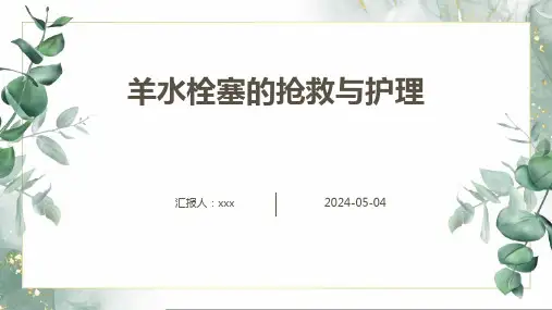 羊水栓塞的抢救与护理PPT课件