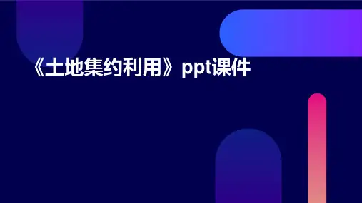 《土地集约利用》课件2