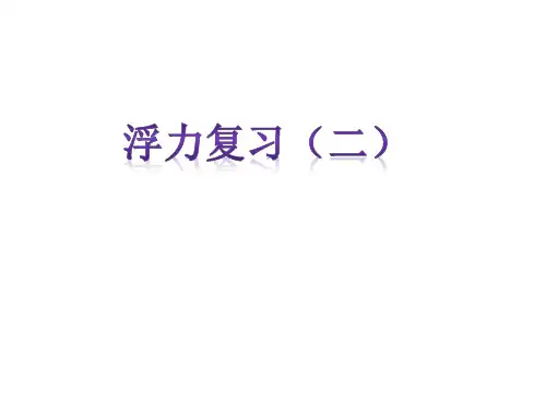 浙教版科学八上期末复习浮力