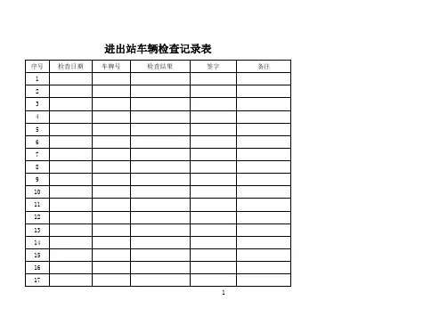 车辆定期检查记录表