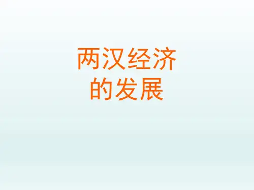 人教版初中七年级历史PPT课件-两汉经济的发展