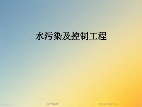 水污染及控制工程