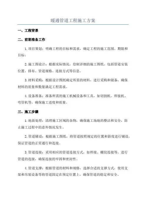 暖通管道工程施工方案