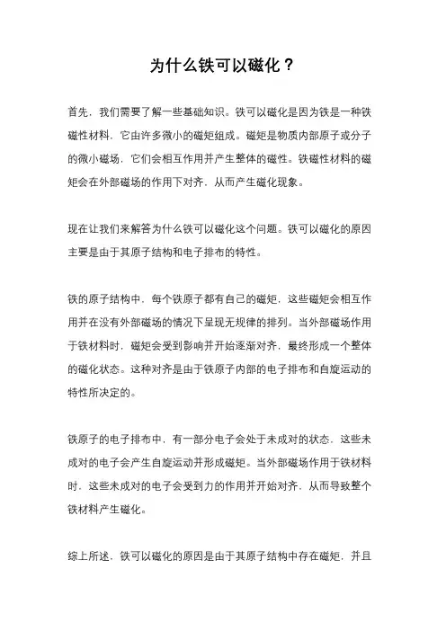 为什么铁可以磁化？