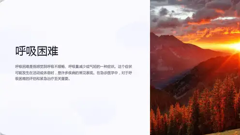急诊医学-呼吸困难