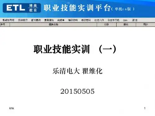 职业技能实训 (一)精选版