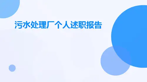 污水处理厂个人述职报告PPT