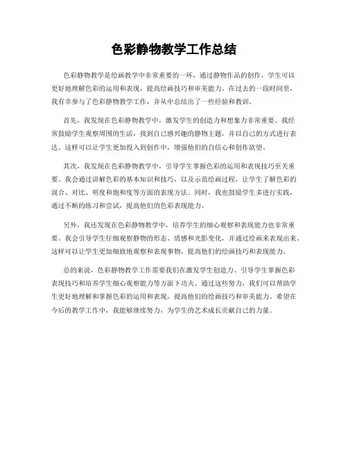 色彩静物教学工作总结