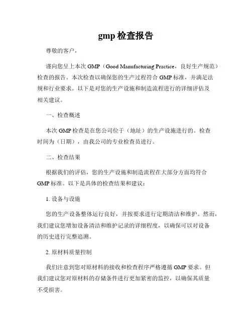 gmp检查报告