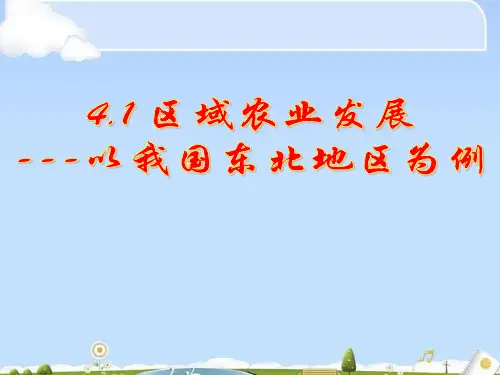 区域农业发展——以我国东北地区为例(共46张PPT)