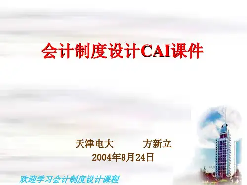 企业财务会计制度设计