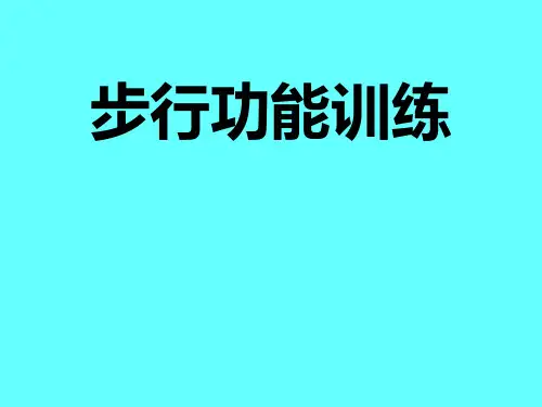 步行功能训练...