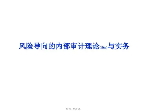 (ppt版)企业风险导向的内部审计理论